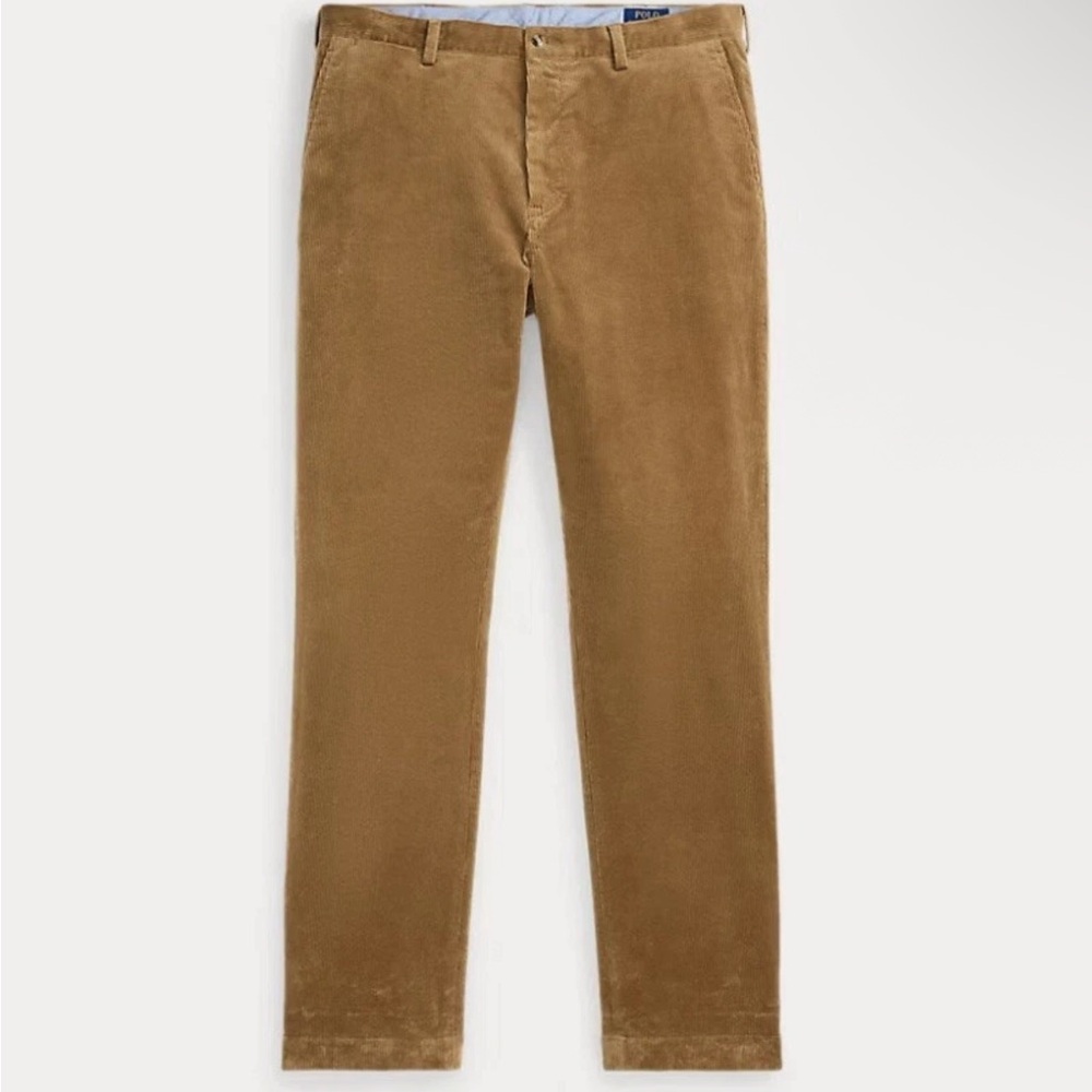 Polo Ralph Lauren Corduroy Pants Men's 46Bx32 Straight Cut Tan Khaki
